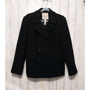 Covington Classic Double Breasted Pea Coat Women’s Wool Blend Black Size Medium